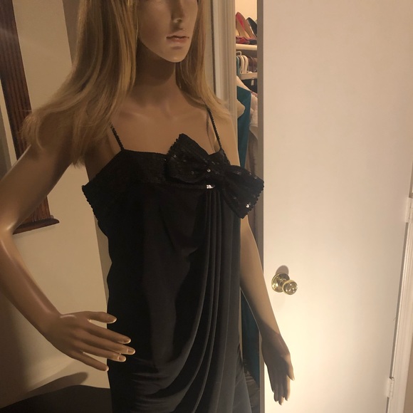 Ladies black cocktail dress by Party Formals. - Picture 3 of 7